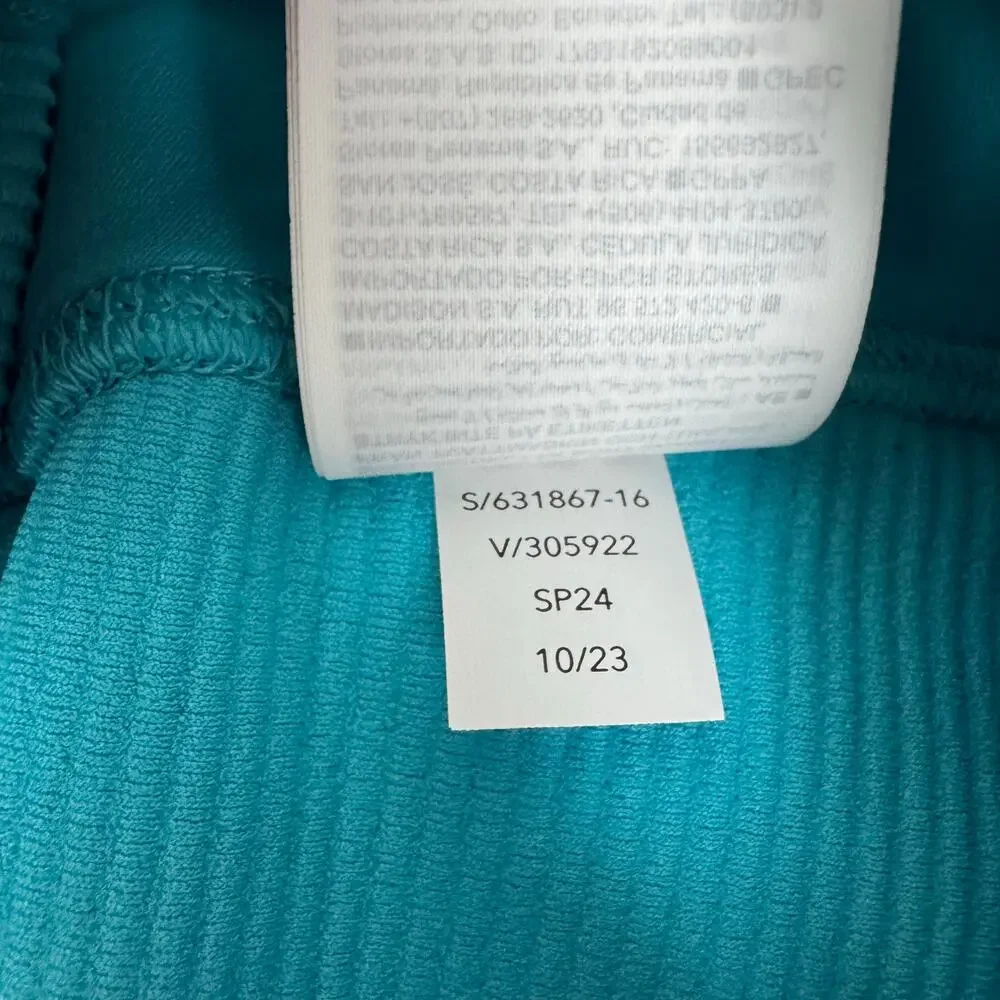 NWT Athleta Elation Rib Tight Bright Blue Leggings Womens Sz M TALL